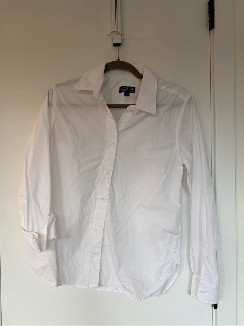 J. Crew White Women's Button-Down Cotton Shirt